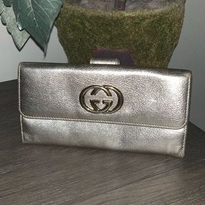 Gucci Leather Flap Wallet